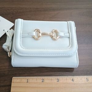 Primark Cream Wallet with Gold Detail